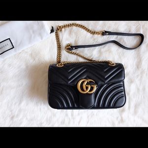 ✖️SOLD Gucci Marmont Black Matelasse Small Bag
